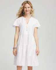 Chico's Clothing Embroidered Popover Dress
