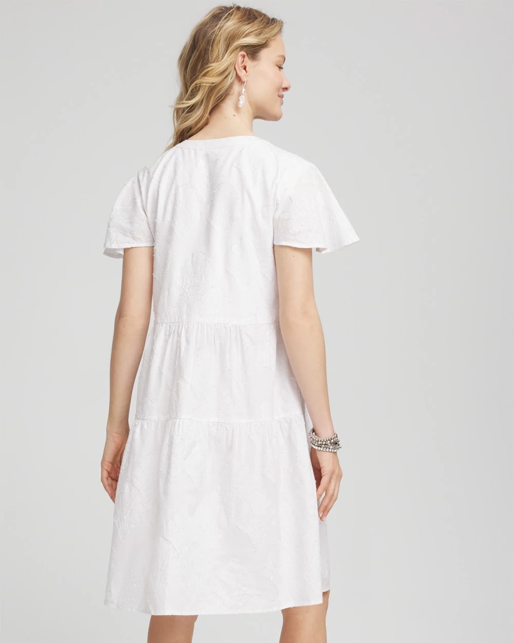 Chico's Clothing Embroidered Popover Dress
