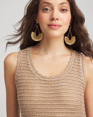 Chico's Clothing Crochet-Knit Sequins Tank Dress
