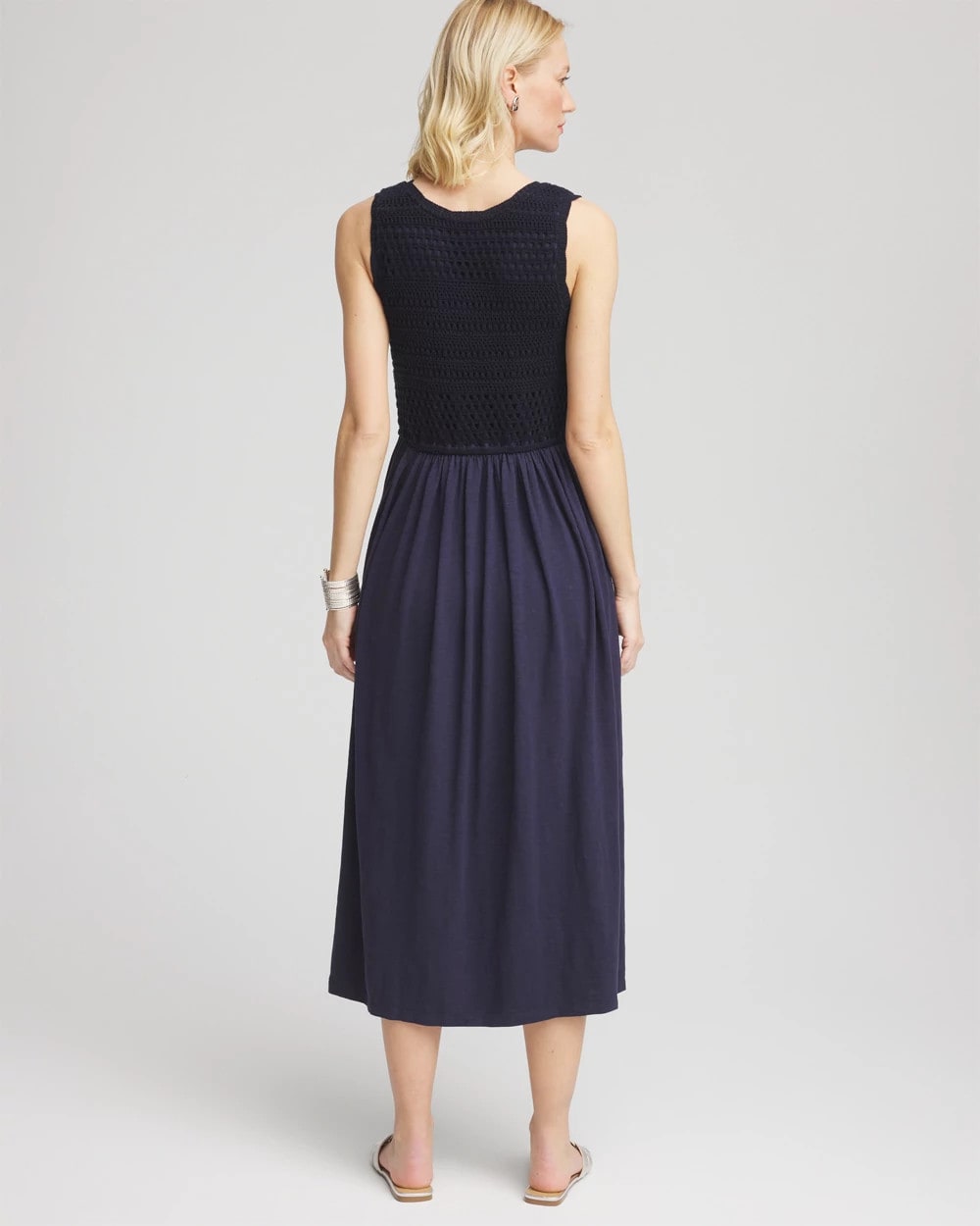 Chico's Clothing Crochet-Bodice Maxi Dress