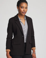 Chico's Clothing Single-Breasted Sweater Blazer