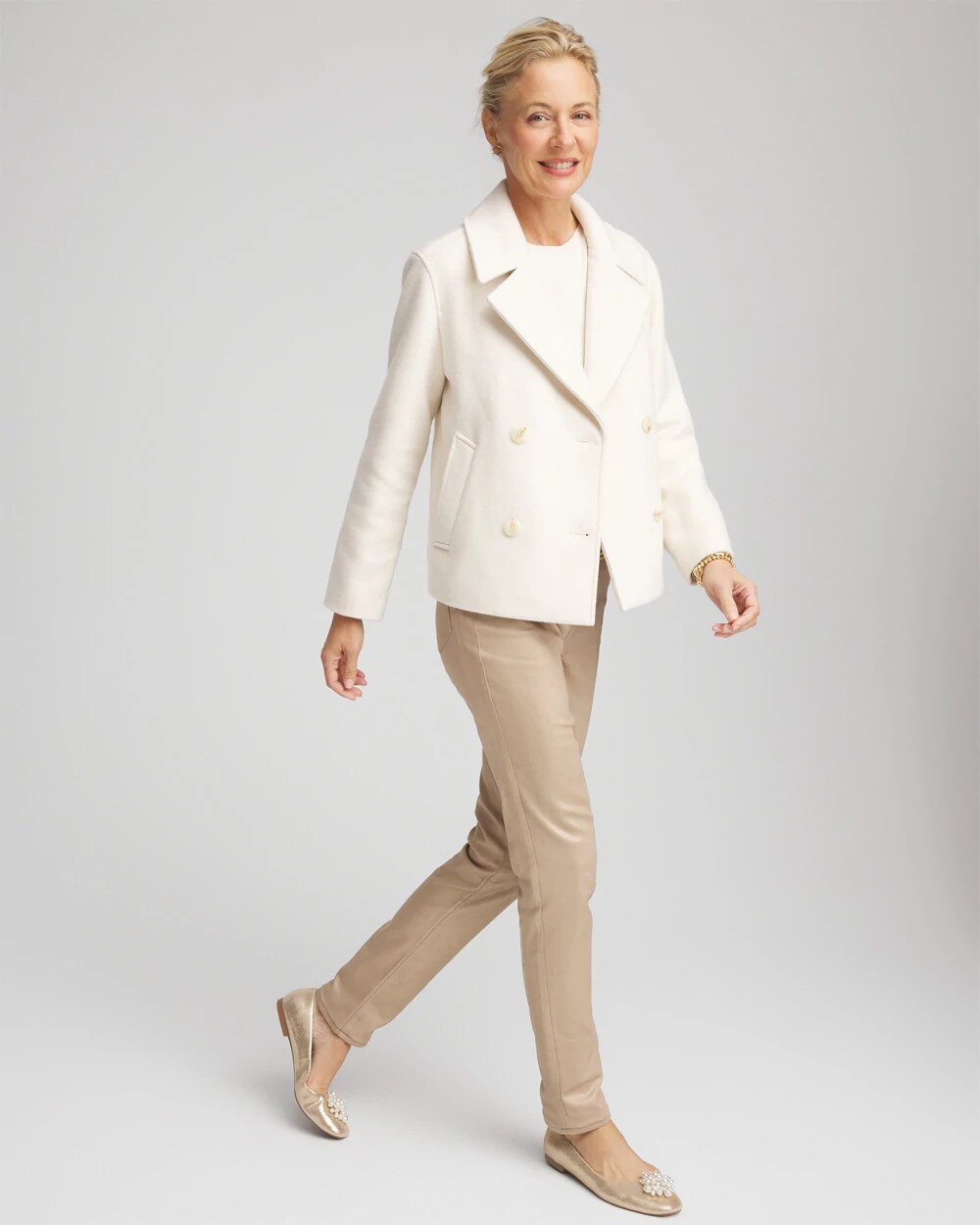 Chico's Clothing Wool Peacoat