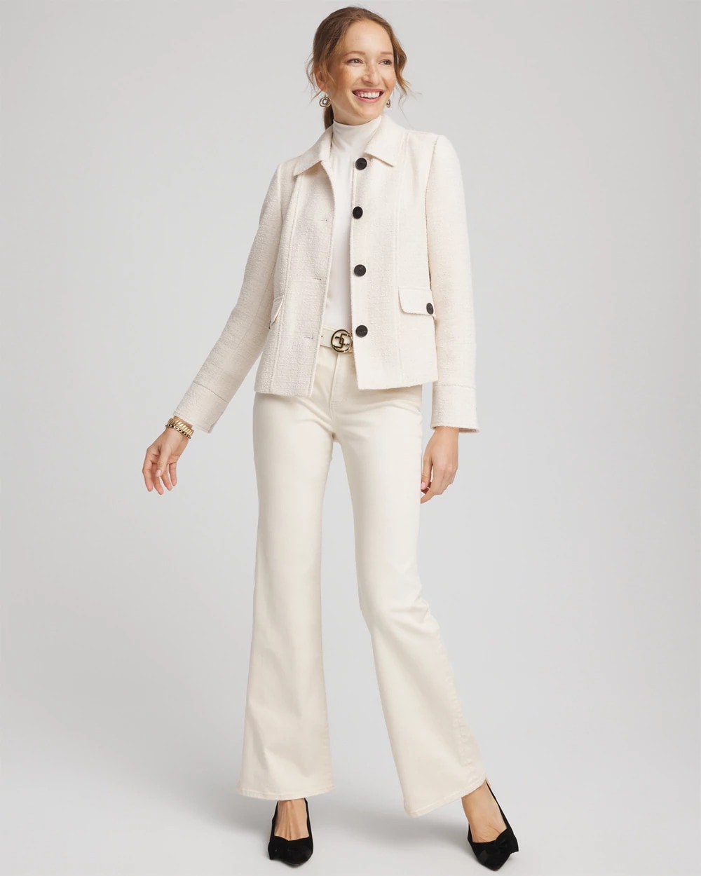 Chico's Clothing Bouclé Chore Jacket
