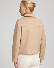 Chico's Clothing Embroidered Wool Chore Jacket