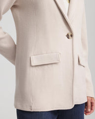 Chico's Clothing Single-Breasted Sweater Blazer