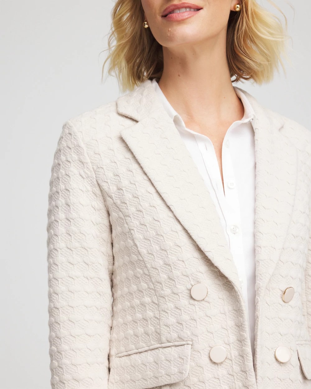 Chico's Clothing Textured Knit Blazer