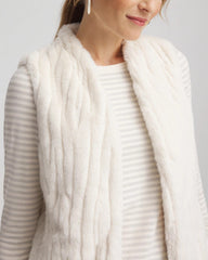 Chico's Clothing Elongated Faux Fur Vest