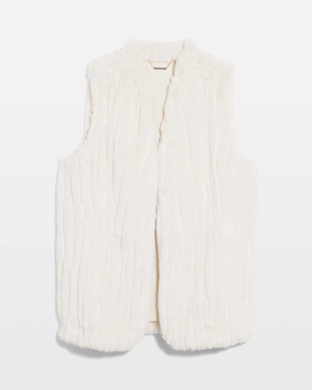 Chico's Clothing Elongated Faux Fur Vest