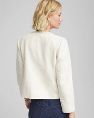 Chico's Clothing Pearl Trim Tweed Jacket