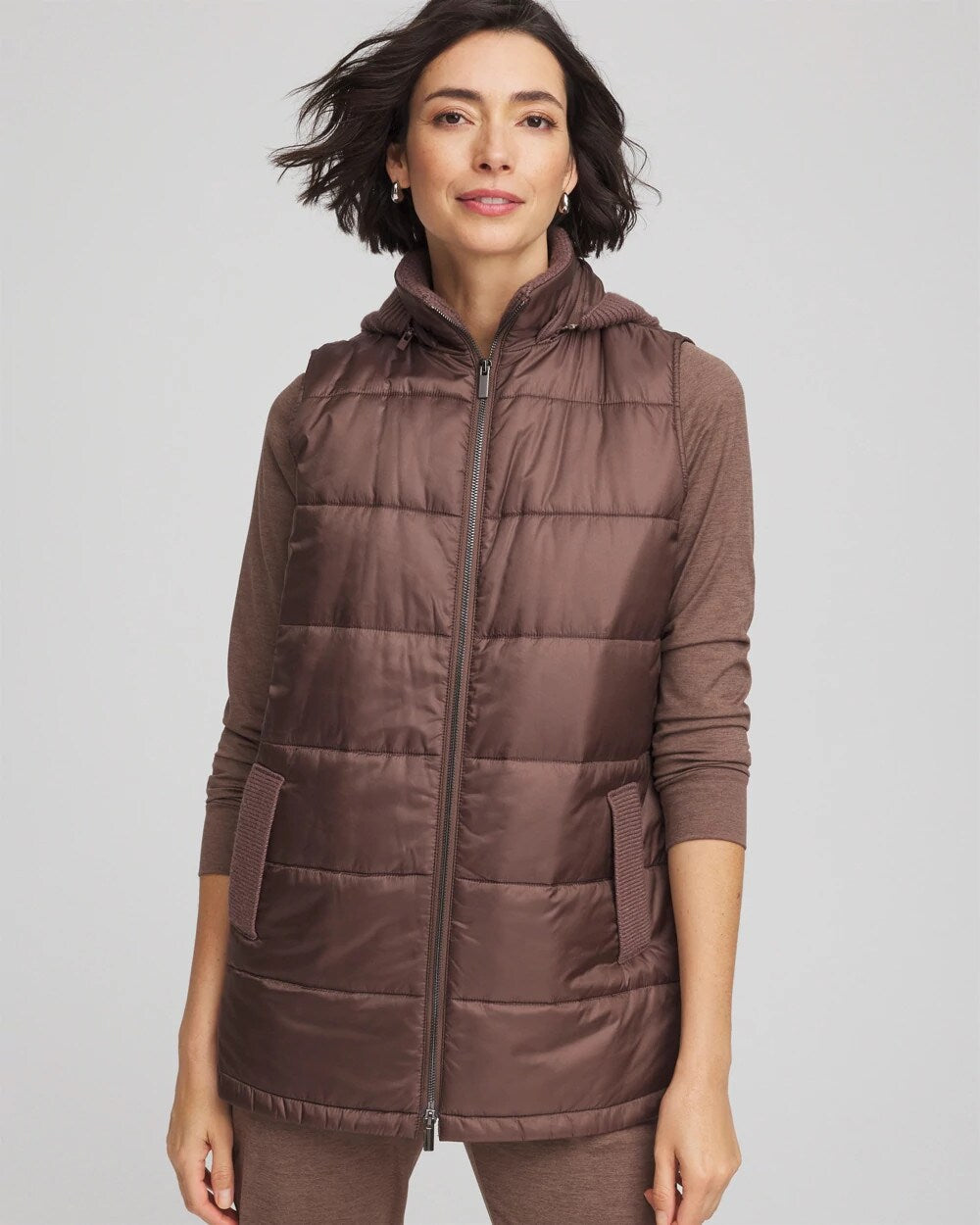 Chico's Clothing Zenergy® Quilted Hooded Vest
