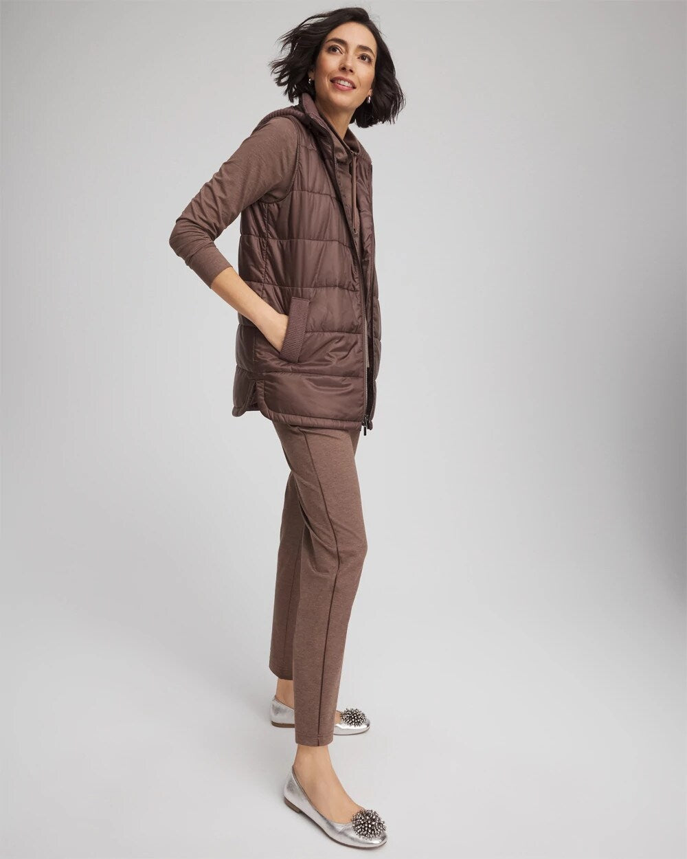 Chico's Clothing Zenergy® Quilted Hooded Vest