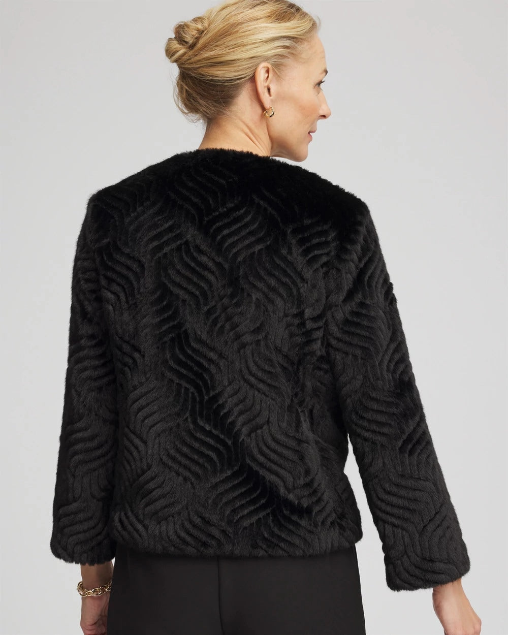 Chico's Clothing Pattern Fur Jacket