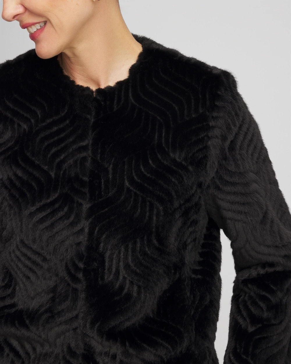 Chico's Clothing Pattern Fur Jacket