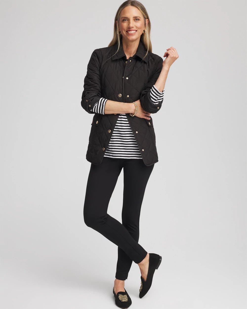 Chico's Clothing Quilted Barn Jacket