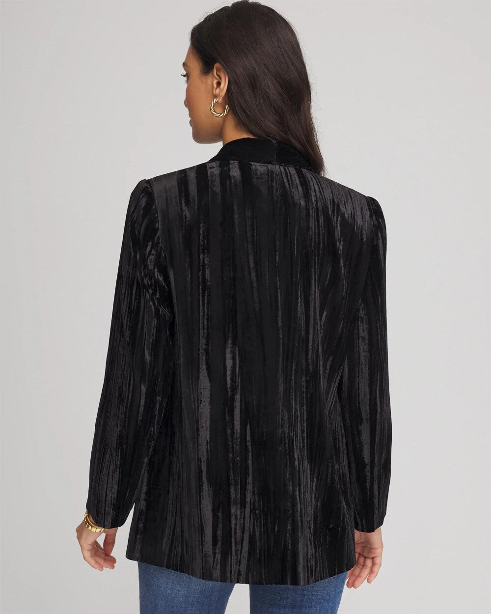 Chico's Clothing Velvet Shawl Collar Blazer