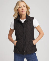 Chico's Clothing Rib Trim Quilted Vest