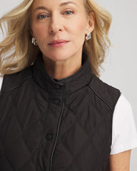 Chico's Clothing Rib Trim Quilted Vest