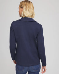 Chico's Clothing Single-Breasted Sweater Blazer