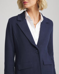 Chico's Clothing Single-Breasted Sweater Blazer