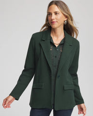 Chico's Clothing Single-Breasted Sweater Blazer