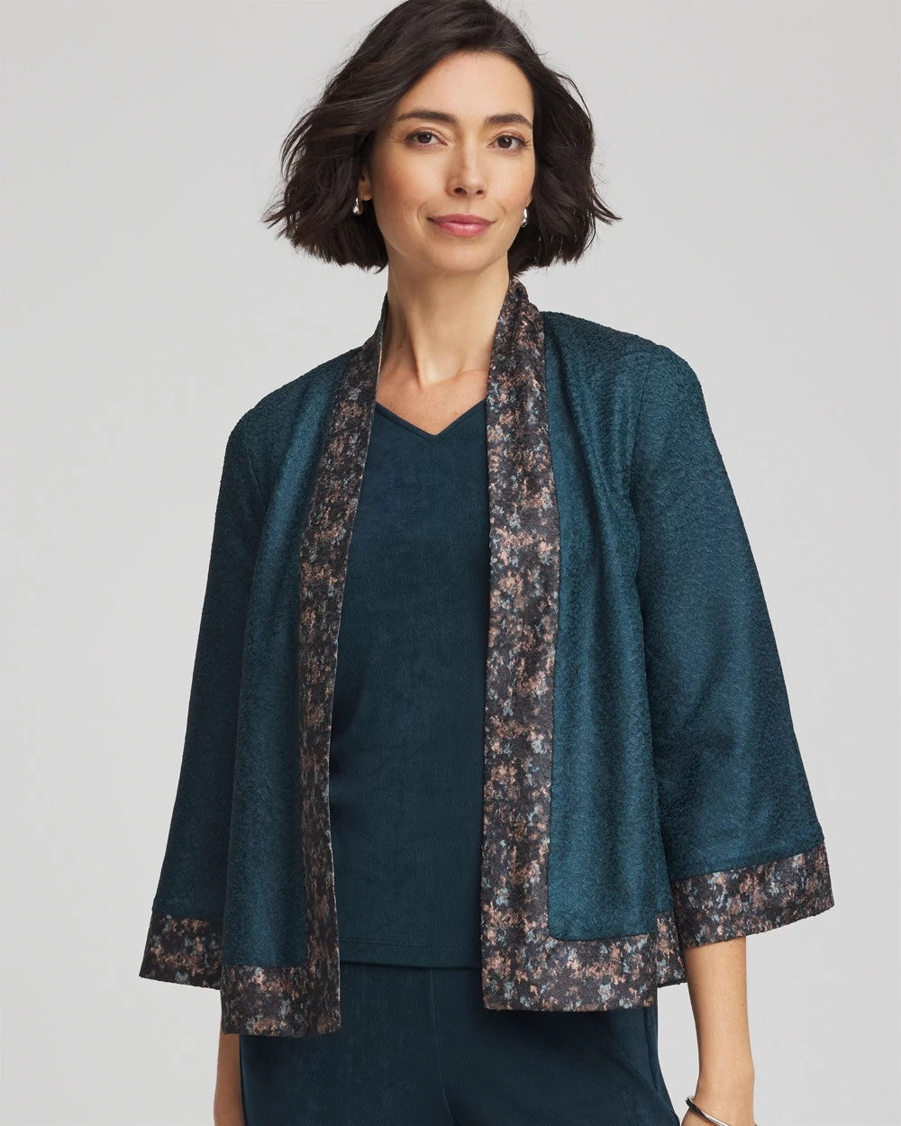 Chico's Clothing Travelers™ Collection Crystal Crushed Reversible Jacket