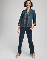 Chico's Clothing Travelers™ Collection Crystal Crushed Reversible Jacket