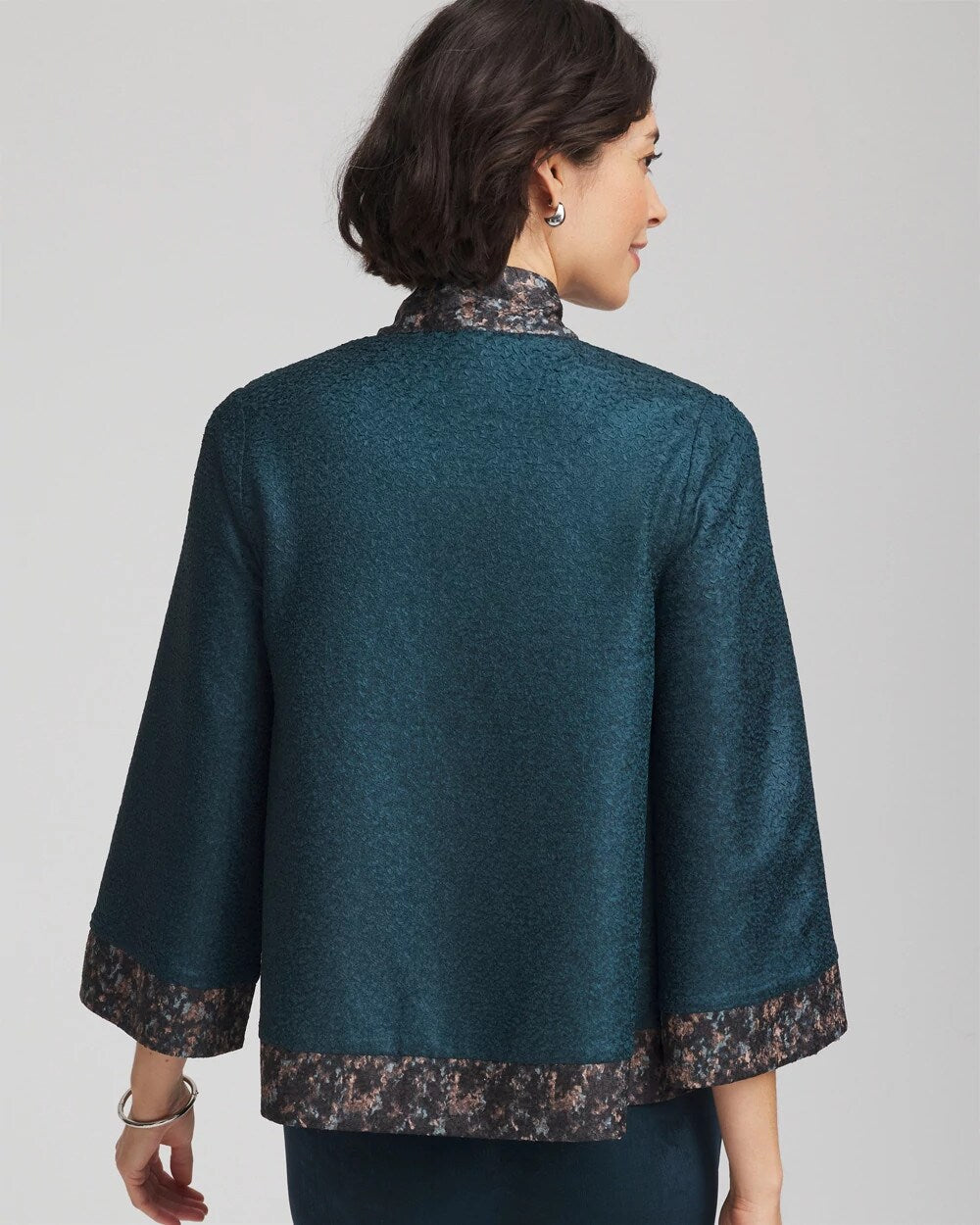 Chico's Clothing Travelers™ Collection Crystal Crushed Reversible Jacket