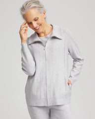 Chico's Clothing Zenergy® Luxe Diamante Zip Cardigan