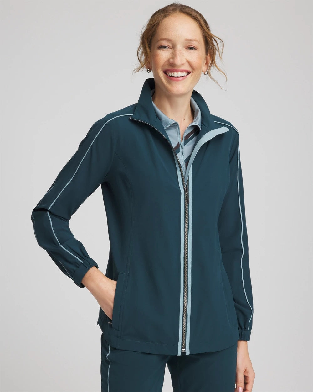 Chico's Clothing Zenergy® UPF Contrast Jacket