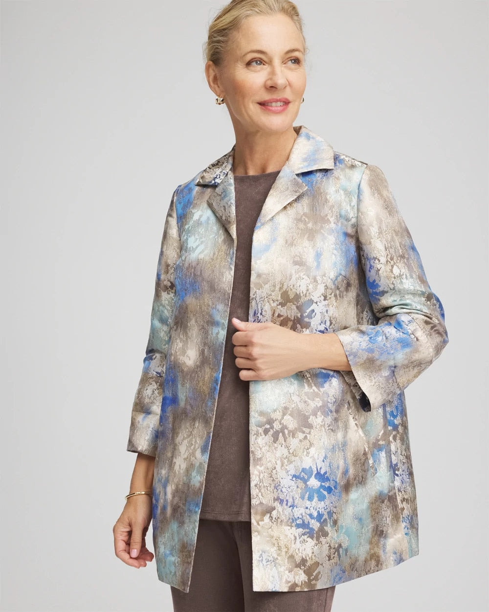 Chico's Clothing Travelers™ Collection Watercolor Jacquard Jacket