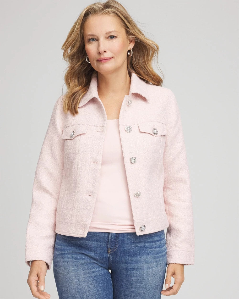 Chico's Clothing Boucle Casual Jacket