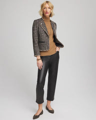 Chico's Clothing Tweed Mix Moto Jacket