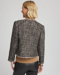 Chico's Clothing Tweed Mix Moto Jacket