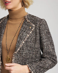 Chico's Clothing Tweed Mix Moto Jacket