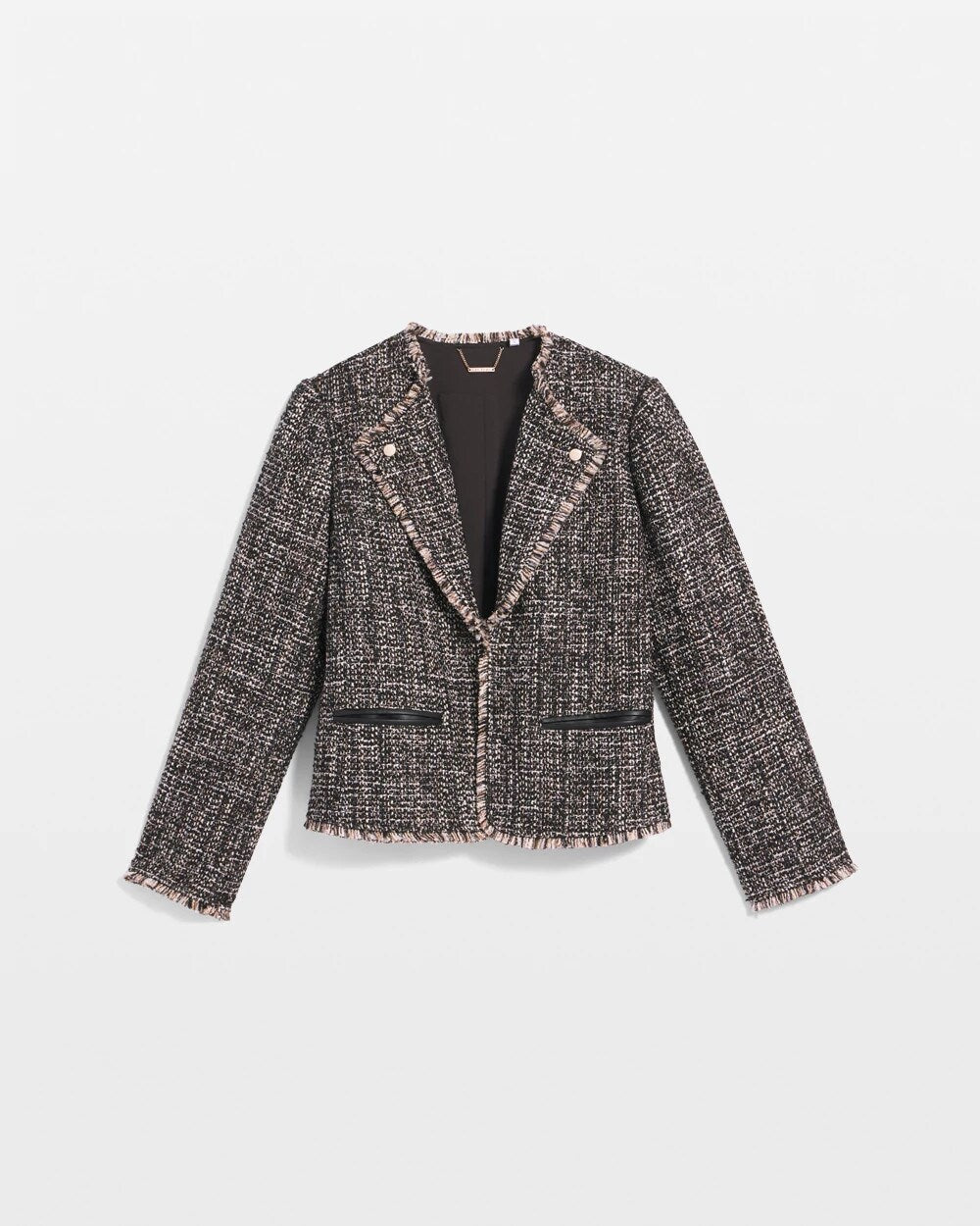 Chico's Clothing Tweed Mix Moto Jacket