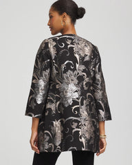 Chico's Clothing Travelers™ Collection Jacquard Floral Shine Jacket