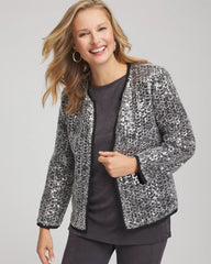 Chico's Clothing Travelers™ Collection Refined Sequins Netted Jacket