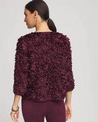 Chico's Clothing Travelers™ Collection Textured Rosette Jacket