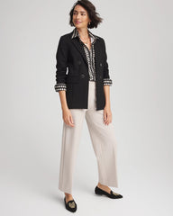 Chico's Clothing Ponte Double-Breasted Knit Blazer