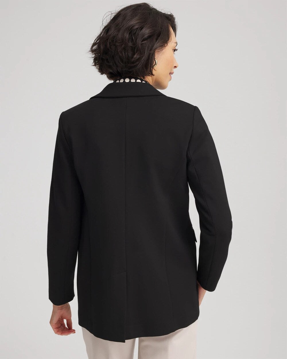 Chico's Clothing Ponte Double-Breasted Knit Blazer