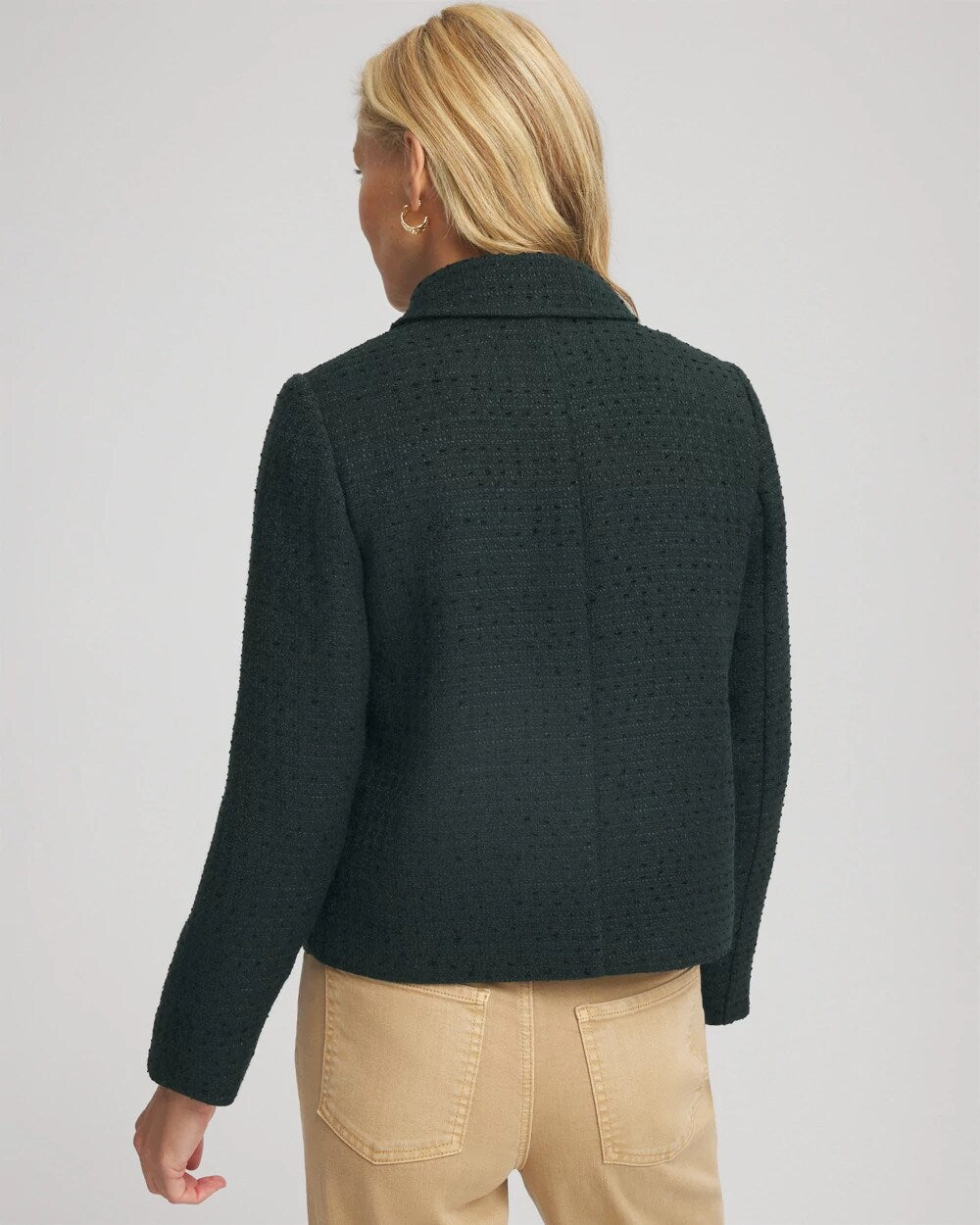 Chico's Clothing Tweed Cropped Jacket