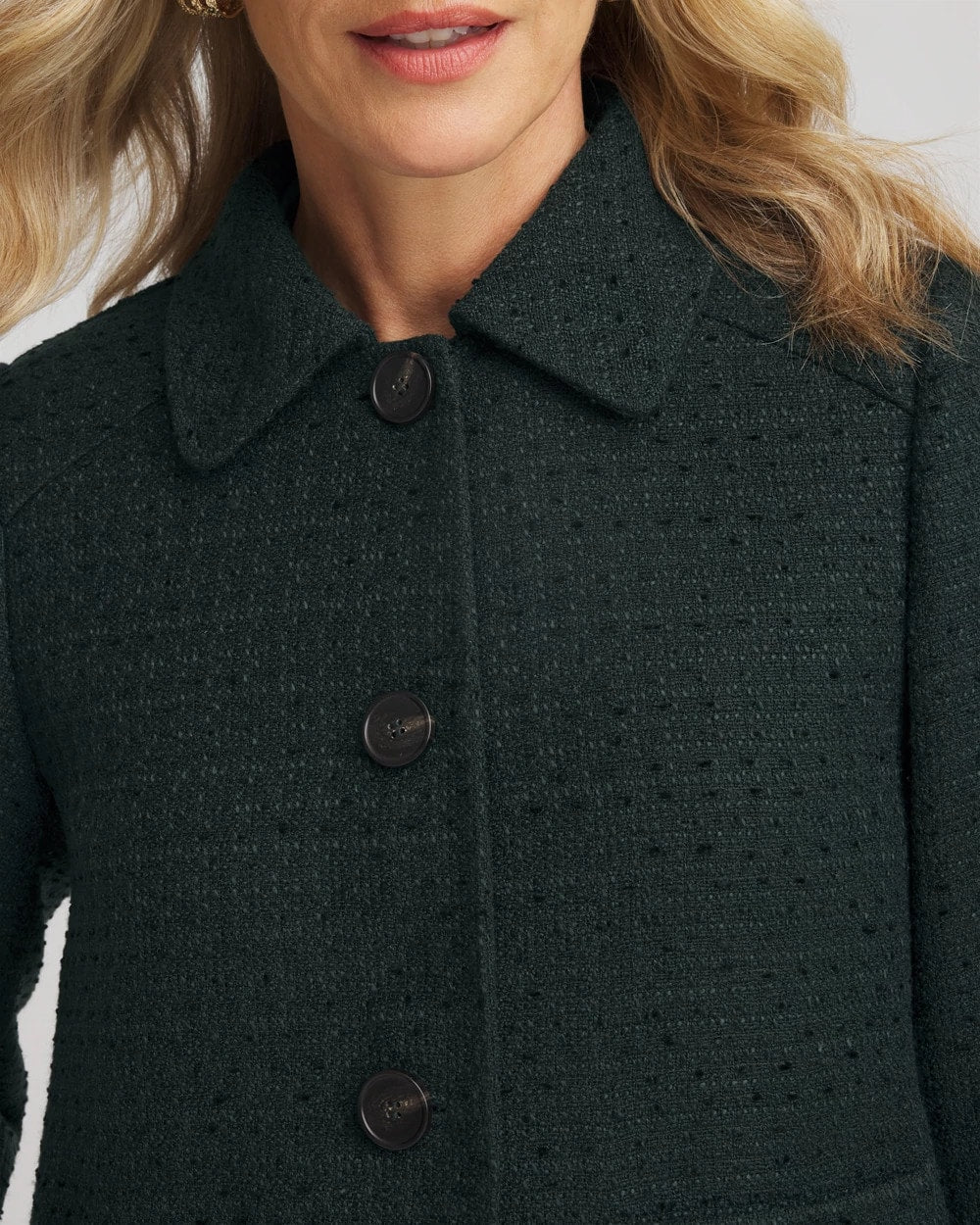 Chico's Clothing Tweed Cropped Jacket