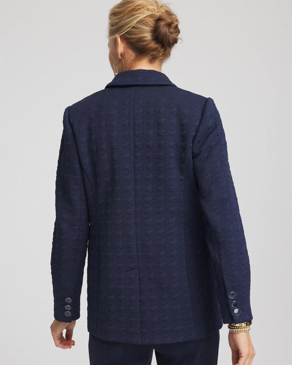Chico's Clothing Textured Single-Breasted Knit Blazer