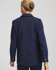 Chico's Clothing Textured Single-Breasted Knit Blazer