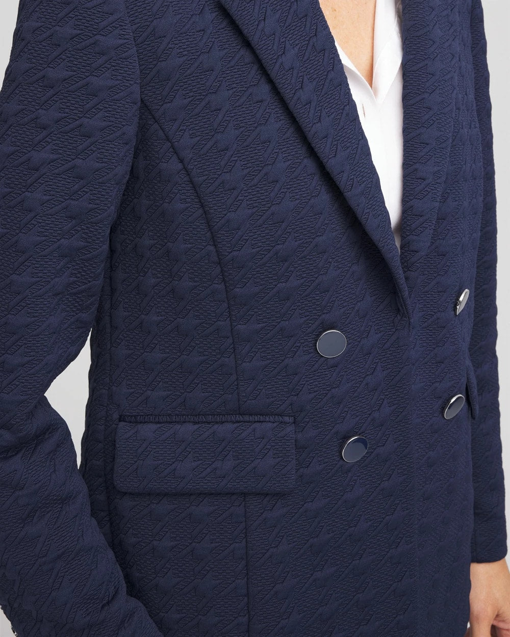 Chico's Clothing Textured Single-Breasted Knit Blazer