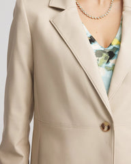 Chico's Clothing Faux Leather Blazer