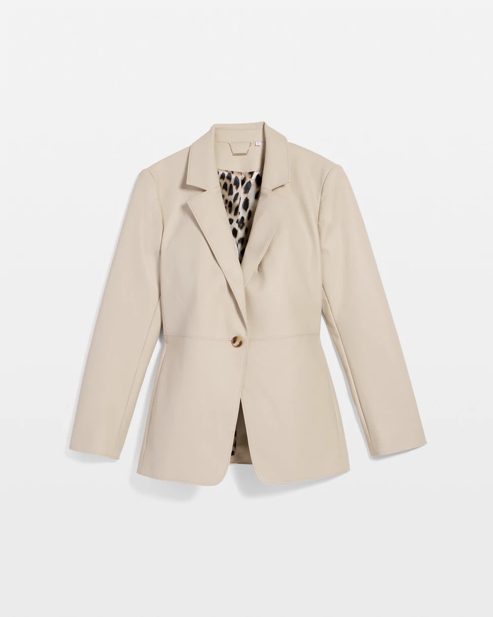 Chico's Clothing Faux Leather Blazer