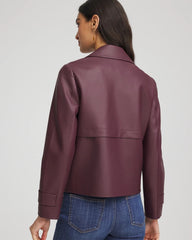 Chico's Clothing Faux Leather Trench Coat