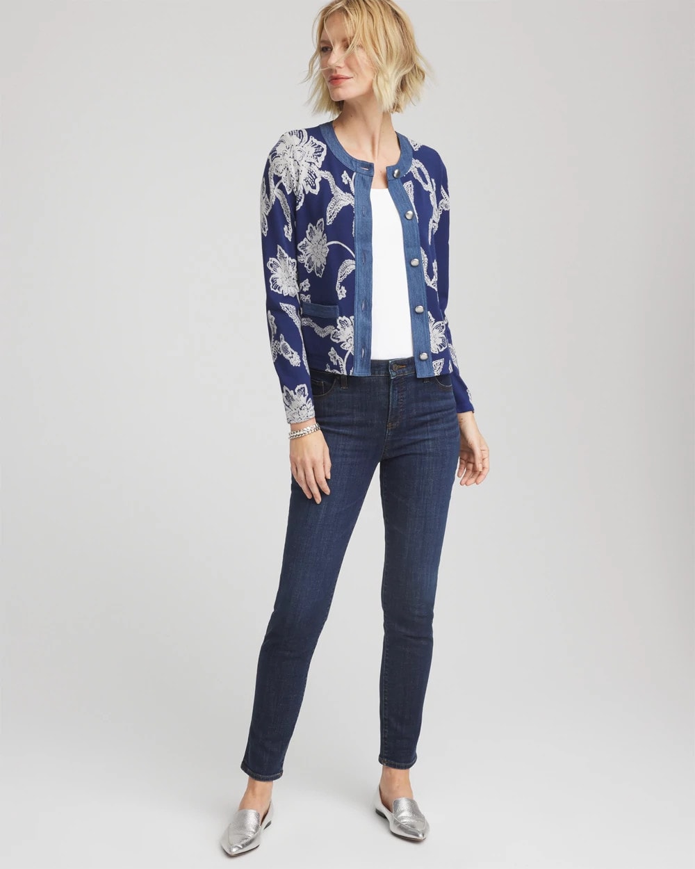 Chico's Clothing Floral Lady Jacket