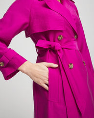 Chico's Clothing Double-Breasted Trench Coat